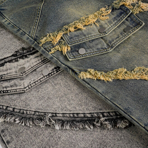 <span class=keywords><strong>Jeans</strong></span> larghi a gamba larga da uomo stile americano piega retrò finta tasca insieme più bottoni <span class=keywords><strong>Jeans</strong></span> da <span class=keywords><strong>donna</strong></span> larghi - Product Image 6