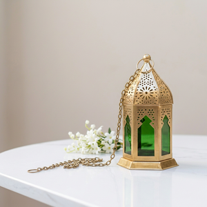 Lanternes marocaines en métal doré populaires auprès des fabricants, taille et design personnalisables, en fer, pour la décoration de la maison, des mariages et des restaurants - Product Image 2