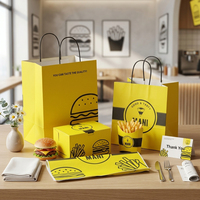 Boîte en papier personnalisée avec logo, biodégradable, écologique, jetable, pour la restauration rapide, les collations, les poulets frits, les hamburgers, les frites