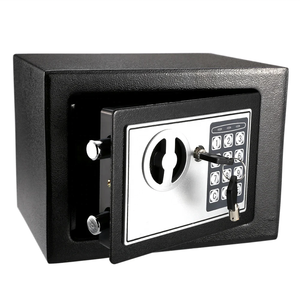 0.2 pieds cubes tout acier bureau à domicile coffre-fort numérique boîte <span class=keywords><strong>de</strong></span> sécurité avec clavier numérique électronique serrure clé accès stockage sécurisé - Product Image 1