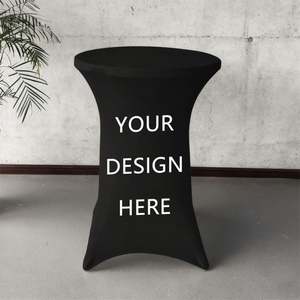 Custom Printed <b>Round</b> Cocktail <b>Table</b> Cover Wholesale Spandex Bar <b>Table</b> <b>Cloths</b> - Product Image 6