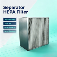Penggantian Filter Hepa Cleanroom HVAC, Filter Udara Hepa Lipat Terpisah, Filter Hepa H13, Filter Hepa Lipat Fiberglass