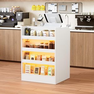 Luces LED, Incluye Estantes para Vino, Estantes Abiertos para Uso Doméstico y Comercial, Mostrador de Exhibición para Minoristas, Gabinete de Esquina para Punto de Venta - Product Image 1