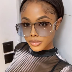 Customized New Retro <b>Square</b> Trendy <b>Sunglasses</b> Fashionable and Versatile Women's <b>Sunglasses</b> - Product Image 2