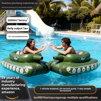 Véhicule gonflable OEM en PVC sur mesure, type char, pour bataille aquatique, avec pistolet à eau, modèle radeau flottant JC9550