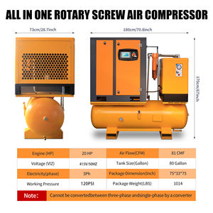 Panrui kompresor andal 4 in 1 15kw tiga fase 220V 60Hz didukung oleh garansi udara <span class=keywords><strong>2</strong></span> tahun - Product Image 3
