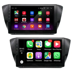 2 Din 10,1 pulgadas avto coche reproductor de Android con Carplay pantalla táctil de Radio Estéreo WiFi GPS navegación para Skoda soberbio 3 2015-2019
