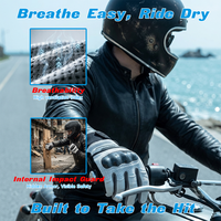 Gants de moto OEM/ODM avec protection contre les chocs en fibre de carbone, adaptés à une utilisation sur les motos et les motos tout-terrain.