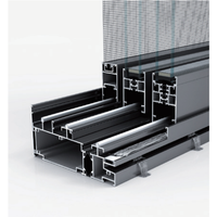 Fenêtres coulissantes horizontales en verre trempé double vitrage coupe-vent et profilés en alliage d'aluminium de haute qualité pour villa et hôtel