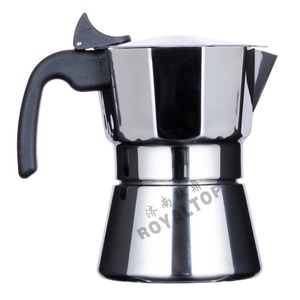 Cafetière expresso de cuisine en acier inoxydable argenté 3Cup 6Cup Stovetop Moka Pot pour cuisinière à <span class=keywords><strong>induction</strong></span> et cuisinière à gaz - Product Image 1