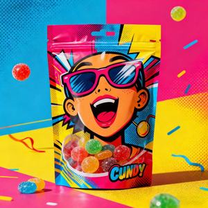 Custom Printed Food Grade Mylar <b>Bag</b> Resealable Stand up Zipper Pouch For Candy Chocolate Cookie - Product Image 3