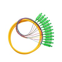 Cable de Fibra Óptica Simplex/Dúplex de 12 Núcleos, Conector APC/UPC de 0.9mm, 1m/5m, SC/LC/FC/ST, OM2/OM3