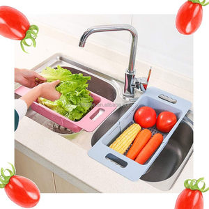 Escurridor de Platos Ajustable de Plástico, <span class=keywords><strong>Cesta</strong></span> de Drenaje <span class=keywords><strong>para</strong></span> <span class=keywords><strong>Fregadero</strong></span>, Rejilla de Secado <span class=keywords><strong>para</strong></span> Verduras y Frutas, Organizador de Cocina - Product Image 2