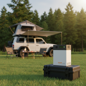 Générateur solaire portable pour le camping et les voyages sur route, 1004,8 Wh, batterie LiFePO4, centrale électrique portable avec prise AC 500 W pour une utilisation domestique - Product Image 3