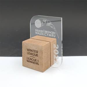 Trofeo de Cristal con Base de Madera Artfulcosmos, Premio Grabado, Placa de Ganador de la Liga de Invierno 2022 - Product Image 6