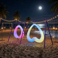 Décoration de jardin lumineuse à LED avec télécommande multicolore IP54, intensité réglable pour Noël, zones scéniques et centres commerciaux