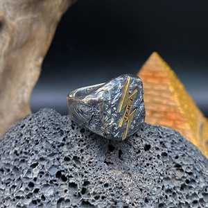 Bague en argent sterling 925 avec motif <span class=keywords><strong>de</strong></span> <span class=keywords><strong>foudre</strong></span> <span class=keywords><strong>de</strong></span> <span class=keywords><strong>Zeus</strong></span>, tendance, pour homme, style punk vintage, bijoux <span class=keywords><strong>de</strong></span> mode pour mariage - Product Image 2