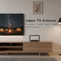 Antop Moderne Schleifenantenne mit Hasenohren aus Kunststoff für den Innenbereich, ausziehbare Dipolen, 4K 1080P UHF Tisch-/Wandmontage, digitale HDTV-Antenne, 26dB