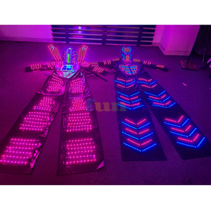 Efun Costume de <span class=keywords><strong>Robot</strong></span> Lumineux Led pour Halloween Casque Lumineux <span class=keywords><strong>Danseur</strong></span> Costume de <span class=keywords><strong>Robot</strong></span> Lumineux pour Fête DJ Disco Discothèque - Product Image 5