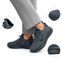 Chaussures décontractées pour hommes, respirantes, en maille tricotée, avec motif tissé, semelle épaisse, lacets, légères, antidérapantes