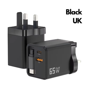 Cable Tipo C Retráctil de 65W con Enchufe Americano Plegable para Carga Rápida de Teléfono y Laptop, <span class=keywords><strong>Precio</strong></span> de Fábrica OEM - Product Image 2