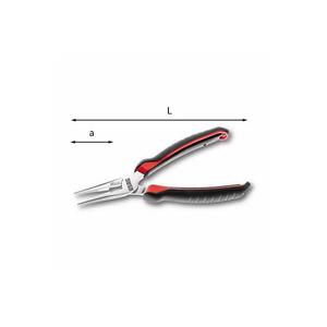 USAG - U01330150 PINCE À BECS EXTRA-LONG AVEC MÂCHOIRES DROITES-PINCE ET COUPE EAN 8001150023002 PINCE À NEZ AIGUILLE - Product Image 1