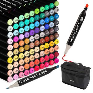 Marqueurs OEM non toxiques 80/120/168 couleurs, pour manga, croquis, stylo permanent non toxique pour enfants - Product Image 1