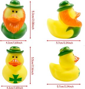 Rubber Ducks,Baby Showers Accessories,Mini 2.16" Duckies <b>Bath</b> Toys for Kids St. Patrick's Day Party Favors - Product Image 4