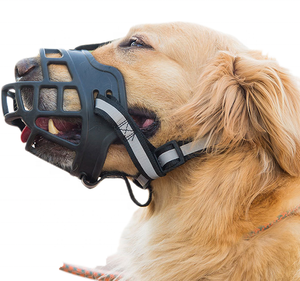 제조 도매 강한 실리콘 반사 조절 총구 물린 증거 총구 바구니 애완 동물 개 입 커버 마스크 - Product Image 2