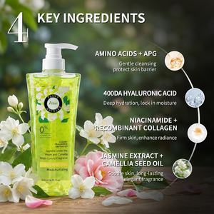 Gel douche pour femmes en marque propre, <span class=keywords><strong>jasmin</strong></span>, camélia, niacinamide, hydratant, parfumé, moussant - Product Image 2