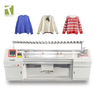 Nuevo producto, máquina de tejer plana para hacer bufandas de suéter totalmente automática de alta velocidad