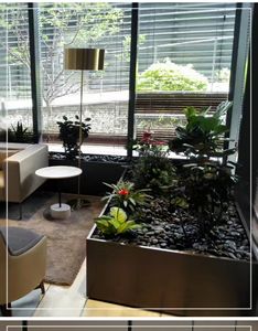 Macetas Rectangulares Grandes y Duraderas de Acero Inoxidable 304 para Uso Comercial en Exteriores en Jardines y Proyectos Municipales - Product Image 5