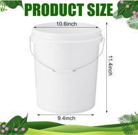 Seau portable XINQIANG 5L de qualité industrielle en PP, anti-fuite, recyclable, avec couvercle, pour engrais/peinture et utilisation de l'eau - Vente en gros