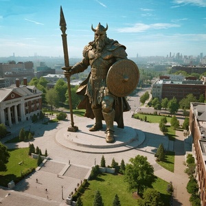 Statue de guerrier en métal grandeur nature pour l'extérieur, célèbre dieu <span class=keywords><strong>nordique</strong></span> <span class=keywords><strong>Odin</strong></span>, énormes sculptures de guerrier en bronze coulé, statue de dieu viking - Product Image 5