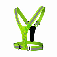 Gilet de sécurité lumineux réfléchissant à LED personnalisable Gilet lumineux rechargeable Gilet ceinture pour la sensibilisation au trafic dans l'obscurité