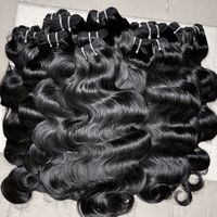 Lot de Cheveux Vierge Bruts Brésiliens, Tissage 100% Naturel Aligné avec Cuticules pour Femmes Noires