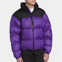 Veste matelassée coupe-vent à bulles réversible personnalisée Vestes bouffantes d'hiver pour hommes