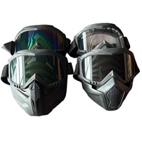 Masque de protection avec lunettes anti-vent et anti-poussière, idéal pour les activités de plein air
