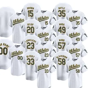 2024 Men's Oakland Athletics Home Limited Jersey White Baseball Shirts Custom Accepted