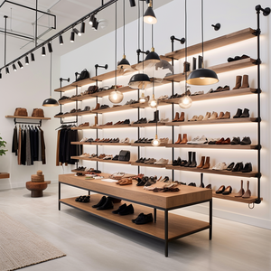 IYUBO nouveau type de boutique présentoir à chaussures en bois moderne électrique rotatif étagère à chaussures pliable étagère à chaussures - Product Image 3