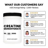 Nutrition sportive, poudre de créatine monohydrate micronisée pure, mélange de créatine de qualité supérieure pour avant et après l'entraînement, adultes, dose de 5 g