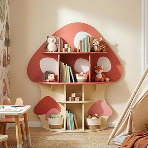 Étagère à livres en forme <span class=keywords><strong>de</strong></span> champignon pour enfants, bibliothèque Montessori, rangement <span class=keywords><strong>de</strong></span> jouets, bibliothèque en forme d'arbre pour tout-petits - Product Image 2