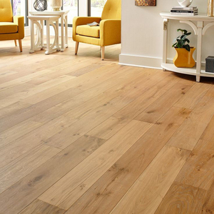 Parquet en bois d'ingénierie rustique AS2047, trois couches, brossé, grade ABCD, ignifuge, T&G, 18 mm, chêne européen, 4 mm, pour club-house - Product Image 1