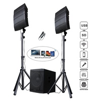 Sistema de Sonido PA con Subwoofer Activo de 15 Pulgadas y 1600W, Conjunto de Karaoke, Caja de DJ de 2.1 Canales, Bocina Parlante
