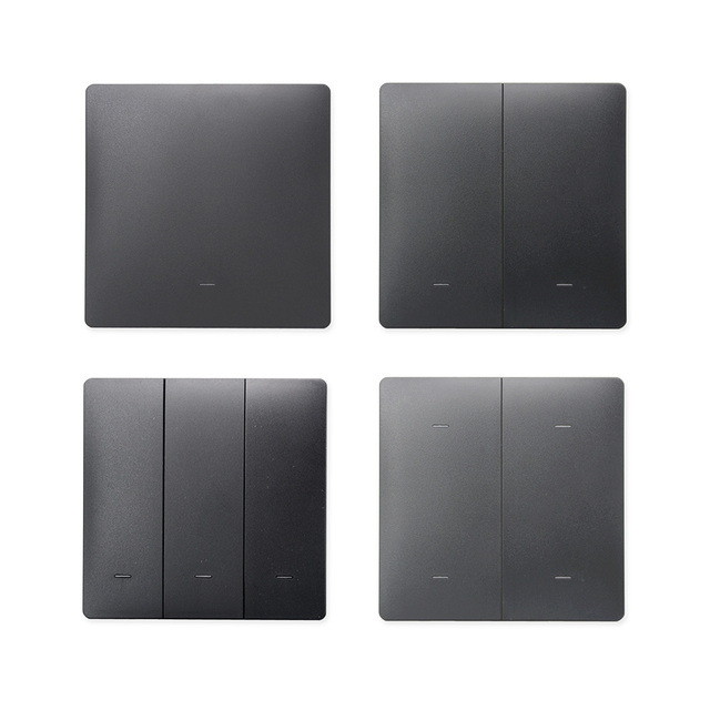 ZigBee Wireless Remote Control Smart Scene Switch Wall Panel Transmitter 1/2/3/4 Gang Battery Power Work with Smart Life/Tuya