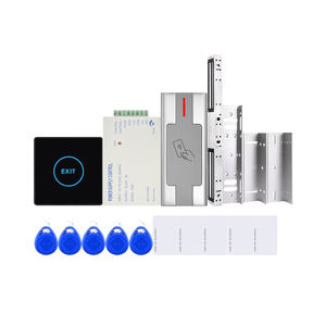 Kit de système de contrôle d'accès, serrure électromagnétique 280KG + lecteur de carte + bouton de sortie + carte d'accès 125kHz - Product Image 1
