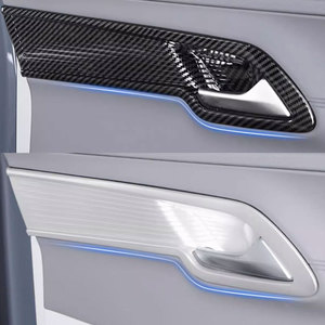Accessori <span class=keywords><strong>interni</strong></span> in acciaio inossidabile in fibra di carbonio per autoveicoli ABS per 2021 <span class=keywords><strong>Hyundai</strong></span> CUSTO struttura di rivestimento per maniglia interna - Product Image 2