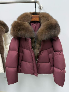 Cappotto JANVENY Imbottito Caldo in Piumino d'Anatra Bianca da <span class=keywords><strong>Donna</strong></span> Nuovi Abiti <span class=keywords><strong>Invernali</strong></span> Collo in Pelliccia di Volpe Naturale Piumino Parka Femminile - Product Image 2