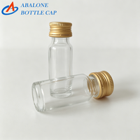 Capsules en aluminium doré de 18 mm pour flacon en verre transparent de 10 ml pour sirop ou flacon en verre transparent