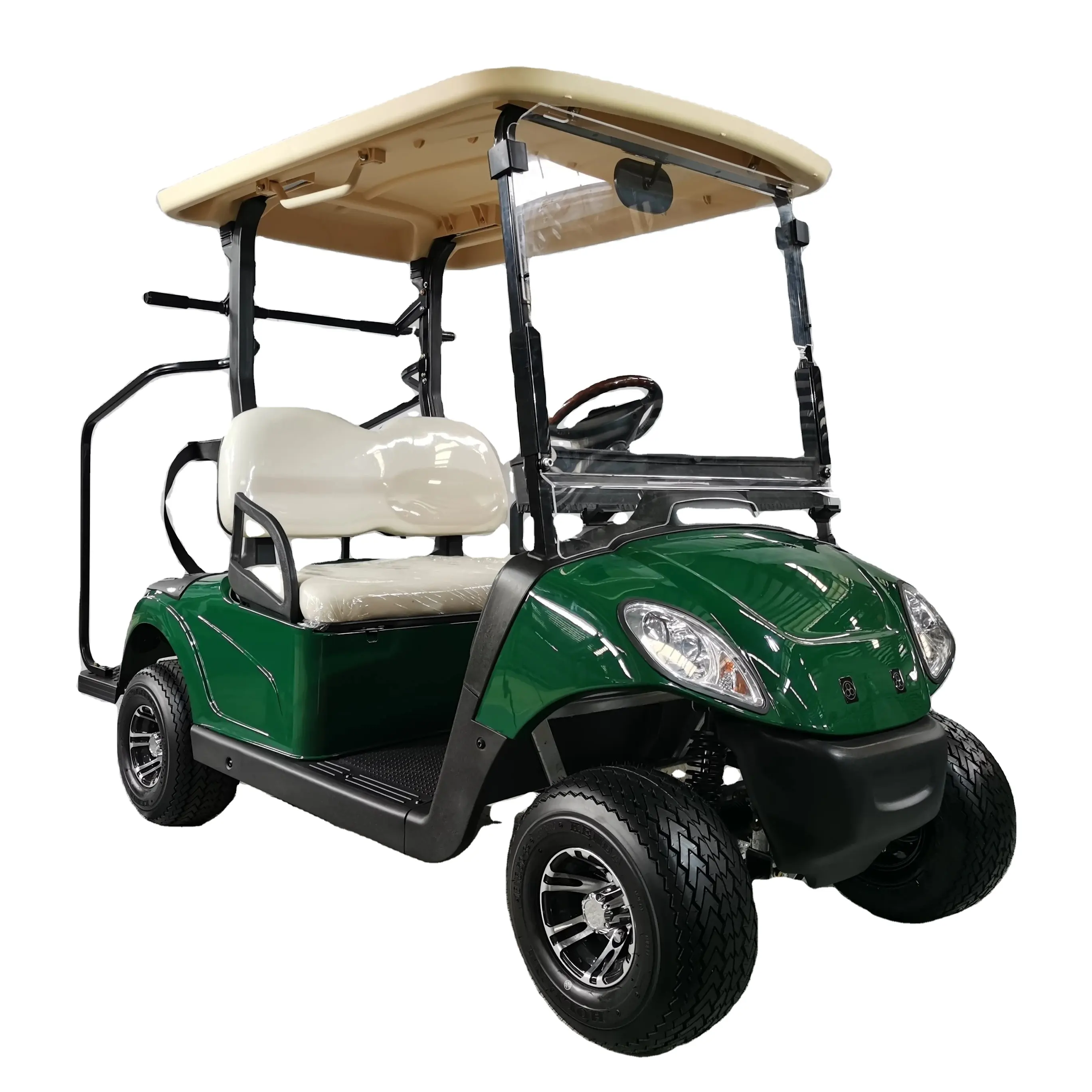 Petite poussette de golf 2 places de vente chaude avec le panier arrière, mini chariot de golf